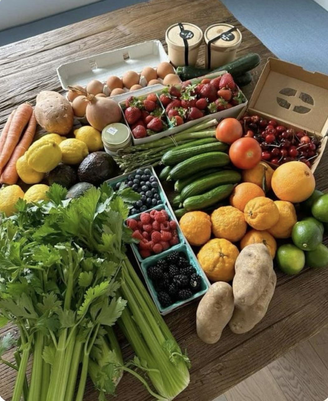 Assortment of fresh wholesome ingredients for home cooking recipes